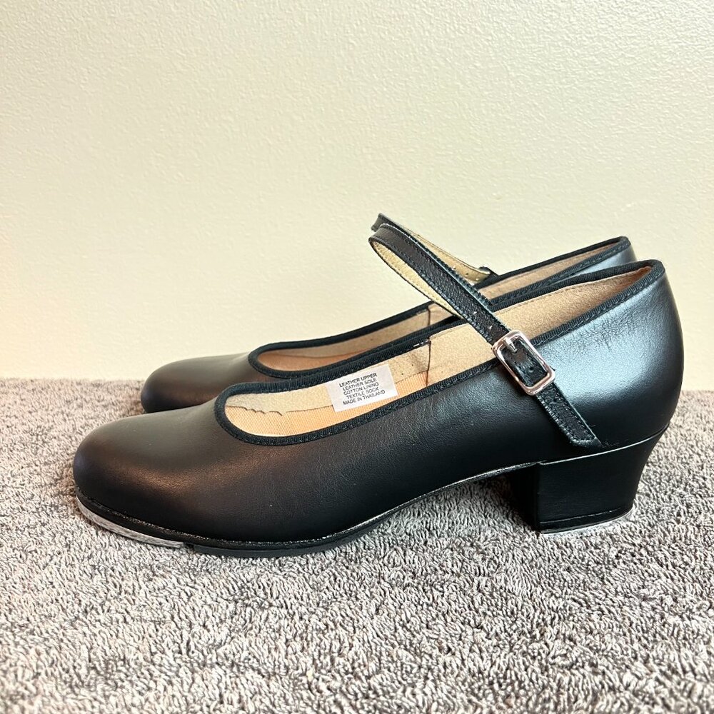 Bloch Womens Size‎ 7 S0323L Show Tapper Black Leather Mary Jane Tap Dance Shoes - Picture 6 of 15